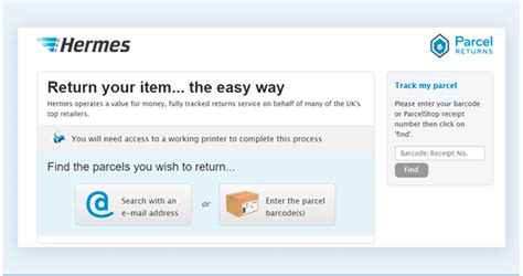 where do i return hermes parcels|Hermes parcel returns website.